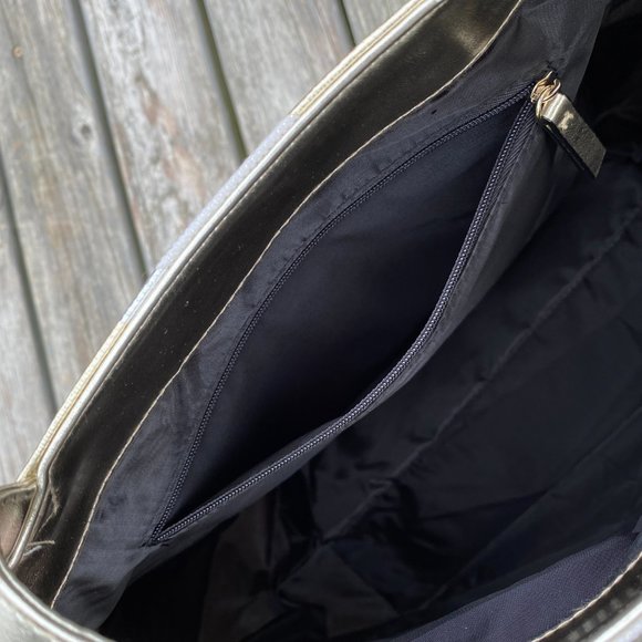 Victoria's Secret Metallic Striped Tote Bag - Picture 7 of 16